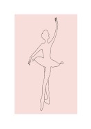 Pink Ballerina Dancing | Stwórz własny plakat