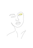Abstract Face With Yellow Eyeshadow | Stwórz własny plakat