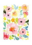 Flowers Watercolor Art | Stwórz własny plakat