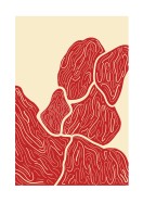Red And Beige Shapes | Stwórz własny plakat