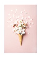 Flowers In Waffle Cone | Stwórz własny plakat