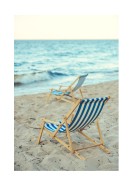Beach Chairs By The Ocean | Stwórz własny plakat